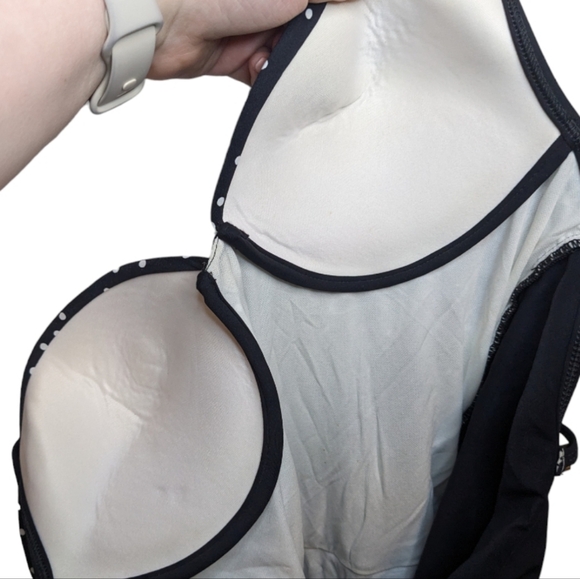 La Blanca Black & White Polka Dot One-Piece Swimsuit Size 14 🌊✨ - Picture 6 of 16